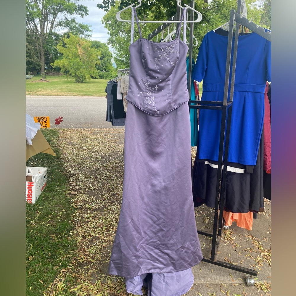 Alfred Angelo Vintage Lavender Beaded Formal Gown